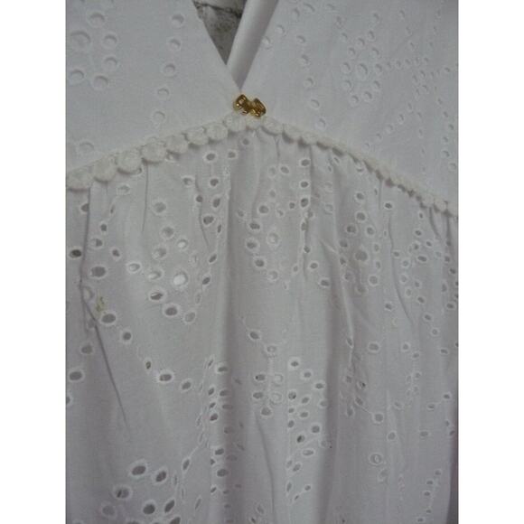 Pilyq Anne Eyelet Tiered Dress Swimsuit Beach Cover Up S XS NEW - Picture 7 of 8